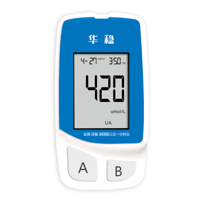 Portable 3 in 1 Multifunctional Sugar Test Strip Diabetics Machine Uric Acid Cholesterol Blood Glucose Meter 3 Microliter Blood Glucose Meter