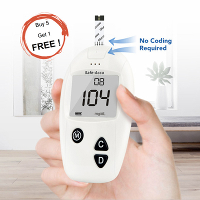 Hospital Buy 5 Get 1 Free Glucometer Sinocare Glucose Meter Device With 100 Pcs Test Strips And Lancets
