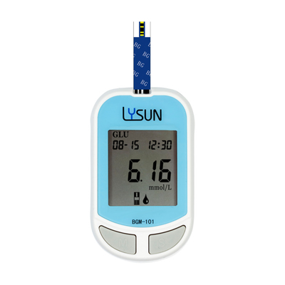 CE Plastic Plastic Diabetes Digital Glucometro Blood Gluco Meter, Blood Sugar Monitor Kit Blood Glucose Testing Machine for Home and Hospital